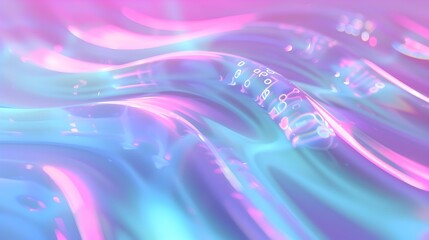 Mesmerizing Fluid Motion of Iridescent Waves in Dreamlike Digital Kaleidoscope