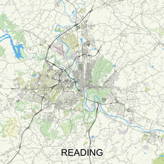Obraz premium Reading, Pennsylvania, United States map poster art