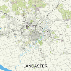Lancaster, Pennsylvania, United States map poster art