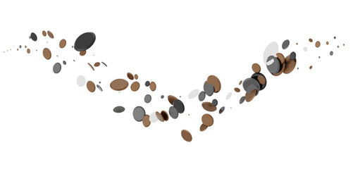  Colorful confetti on white background