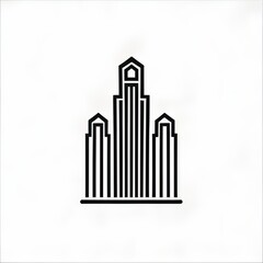 Fototapeta premium illustration of a logo highrise bilding