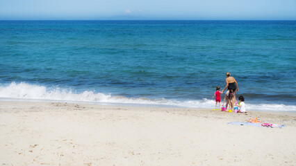 Sardinia May 2024: Platamona beach, Sassari, Sardinia, Italy