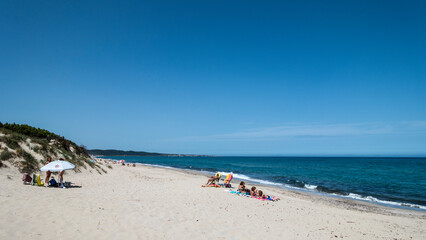 Sardinia May 2024: Platamona beach, Sassari, Sardinia, Italy
