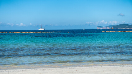 Sardinia May 2024: Platamona beach, Sassari, Sardinia, Italy