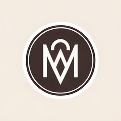 m design logo. icon symbol. alphabet. modern. simple. outline. 