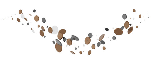 gold  Burst: Astonishing 3D Illustration of Bursting gold Confetti