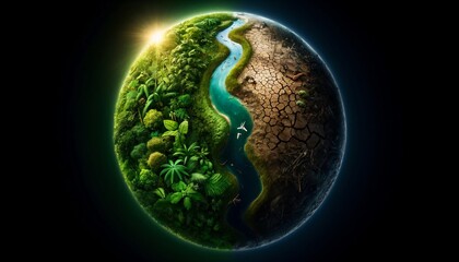 Contrasting Environments: Rainforest vs. Wasteland