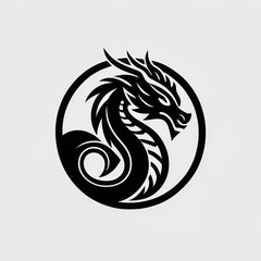 Naklejka premium dragon vector design. chinese new year shio. logo gaming. icon apps. tatto art. simple desain. minimalist. symbol. animal character. cool. wallpaper. 4k. 8k. ai