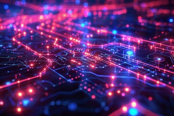 Cyber Security Data Transfer illustration created with Generative AI