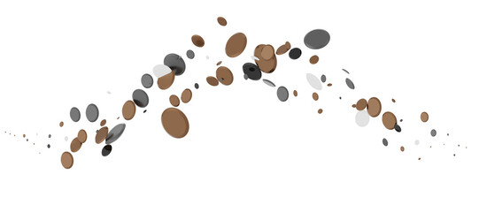 Joyful Deluge: Brilliant 3D Illustration Showcasing an Overflow of gold Confetti