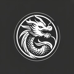 dragon vector design. chinese new year shio. logo gaming. icon apps. tatto art. simple desain. minimalist. symbol. animal character. cool. wallpaper. 4k. 8k. ai