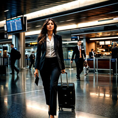 businesswoman in airport