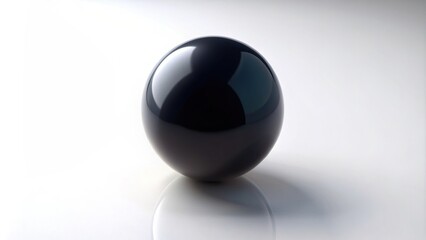 Black ball isolated in white background , contrast, minimalistic, sphere, monochrome, solitary, simple, round, geometric, abstract, isolated, clean, sleek, modern, design, elegance, artistic