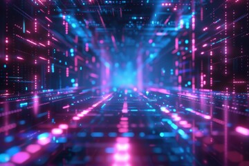 Cyber Security Data Transfer illustration created with Generative AI