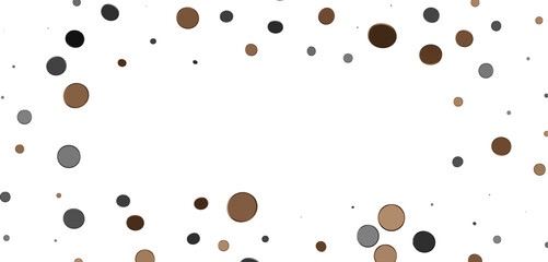  Colorful assorted confetti with serpentine on white