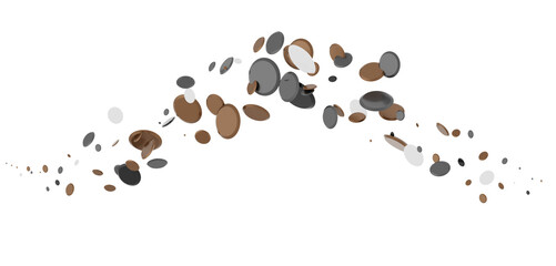  Multicolored confetti on white