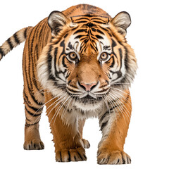 Obraz premium Prächtiger Tiger, freigestellt vor transparentem Hintergrund, Generative AI