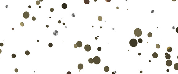 Sprinkle of Success: Spectacular 3D Illustration Showcasing Cascading gold Confetti