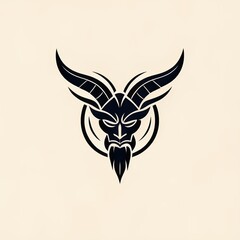 Fototapeta premium satanic symbol. logo. icon. design. art. tatto. satan. devil. religion. magic. Baphomet. angle. 666. ai