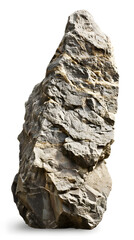Large rock, grey stone isolated on a white background