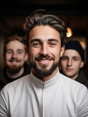 portrait of a happy friends