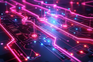 Cyber Security Data Transfer illustration created with Generative AI