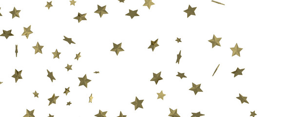 Starlit Christmas Shower: Mesmeric 3D Illustration Depicting Descending Holiday Star Particles