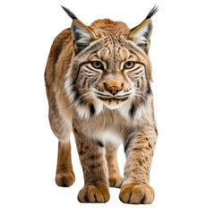 Obraz premium Prächtiger Luchs, freigestellt vor transparentem Hintergrund, Generative AI