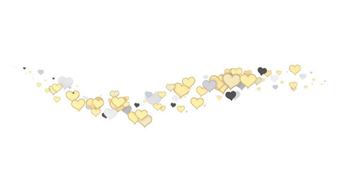  Falling love heart confetti 3d illustration