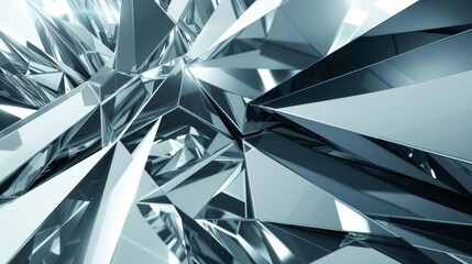 3D Model Abstract Art of Strategic abstract art with sharp angular lines representing forward thinking