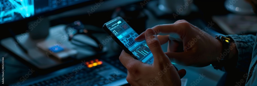 Poster Two-step authentication secure account login as trusted device closeup with two-factor authentication code verified credentials for mobiles and computers
