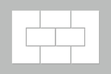 Moodboard layout Photo collage template Vector illustration