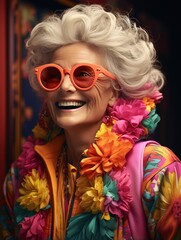 Obraz premium portrait of a person with colorful costume
