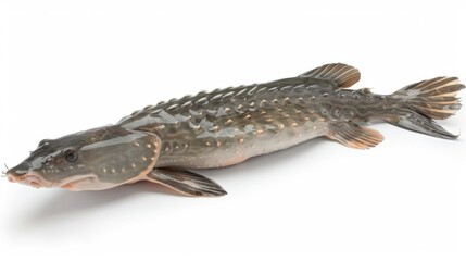 Naklejka premium Close-up image of a fish on a white background