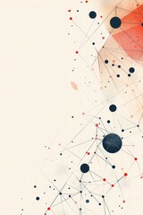 Design with abstract geometric background and connecting dots and lines