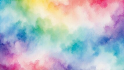 Abstract colorful watercolor soft pastel rainbow gradient multi color background