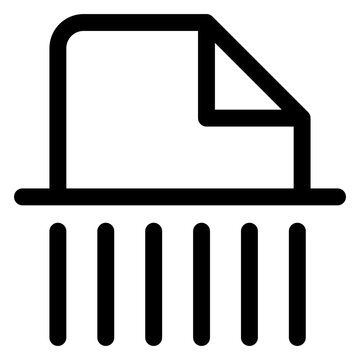 shred line icon vector illustration isolated on white background