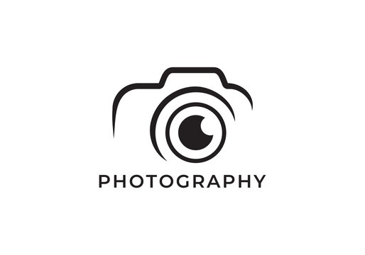 camera photography logo design icon template