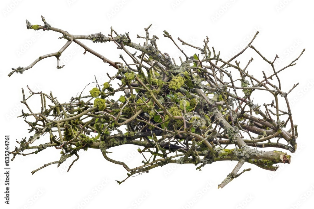 Poster a bird sits comfortably on the top of a tree branch, surrounded by green leaves and possibly enjoyin
