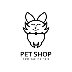 Modern pet shop logo