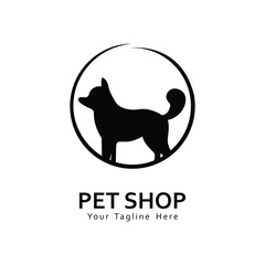 Minimal pet shop logo