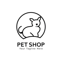 Minimal pet shop logo