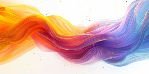 Abstract background with colorful rainbow curved lines creating a dynamic wave pattern ideal for design and artistic applications or modern backgrounds.