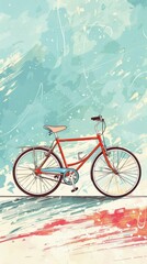 Fototapeta premium bicycle vector with space area for text