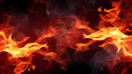 Fototapeta premium Red flame illustration