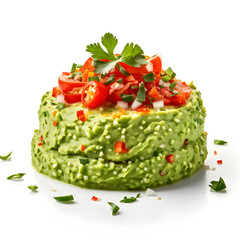 Mashed avocado spread as a base with chili pepper specks