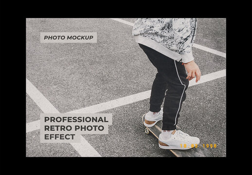 Film Vintage Frame Old Retro Photo Effect Paper Texture Template Mockup Overlay Style Printed