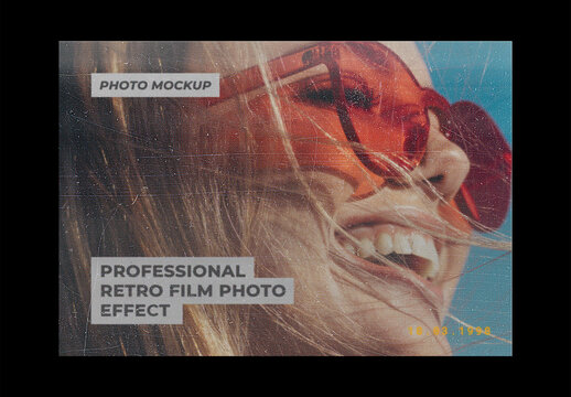 Film Vintage Frame Old Retro Photo Effect Paper Texture Template Mockup Overlay Style Printed