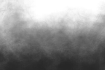Isolated dark smoke on white background