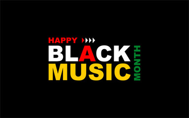 Black Music Month Holiday Concept Vector